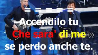 Video thumbnail of "Baglioni & Morandi   Se perdo anche te cori   KARAOKE"