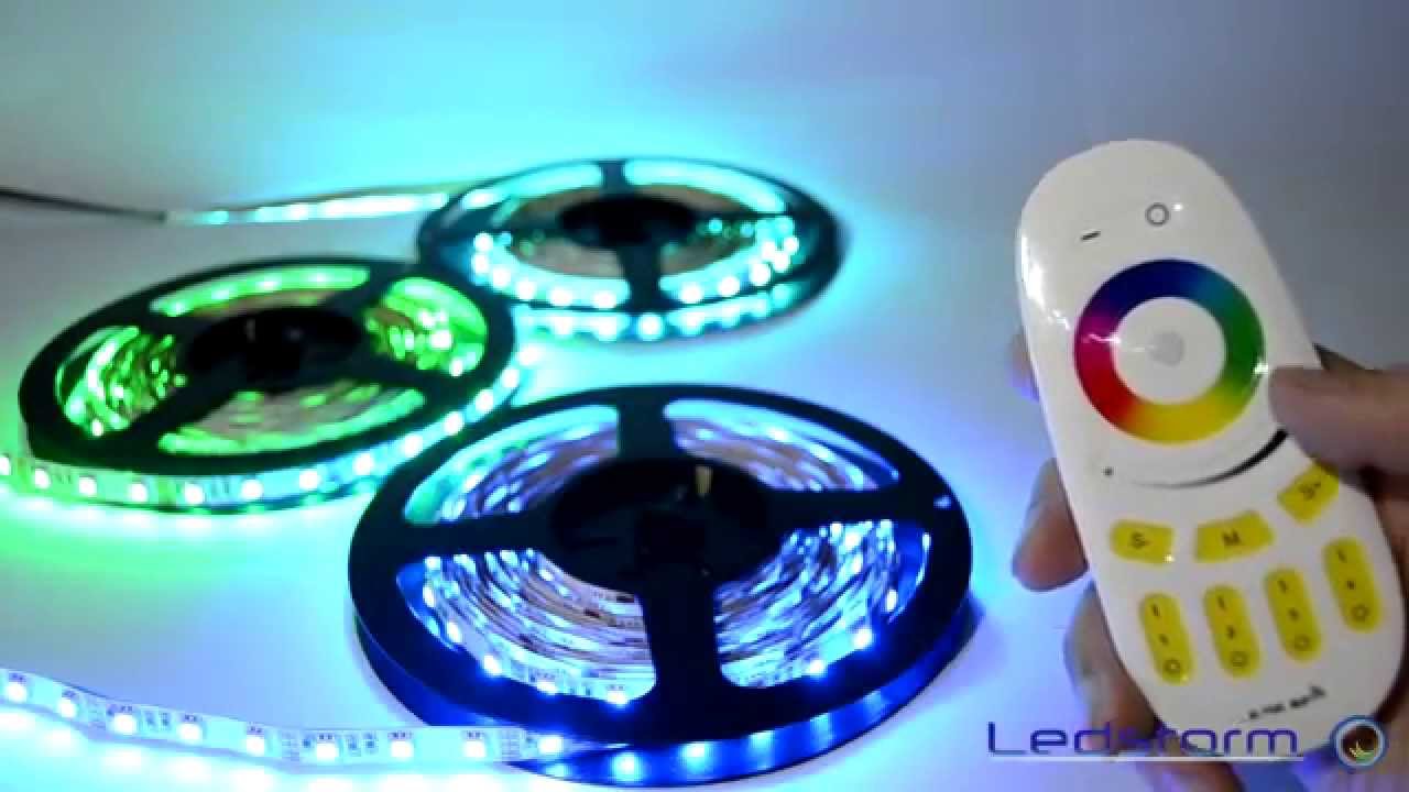 RGBW контроллер радио 4-Zone сенсорный White - YouTube