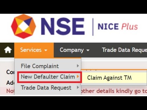 How to do NSE NICEPLUS CLAIM in stock broker defaults? After Complaint sent to Defaulter committee.