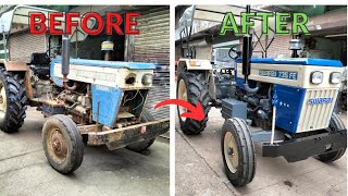 SAWARAJ 735 FE Restorations by Bharat Spary Painters #tractorpaint #restoration #tractor#sawaraj