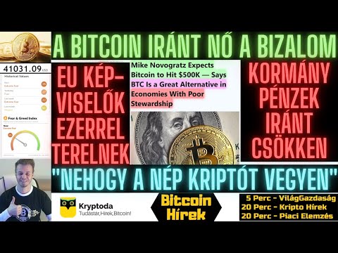 Bitcoin Hírek (545) - A Bitcoin iránt Nő a Bizalom, a Kormány Pénzek iránt Csökken 