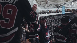 Watch Gabriel Vilardi's Dad react to his son's game winning goal!