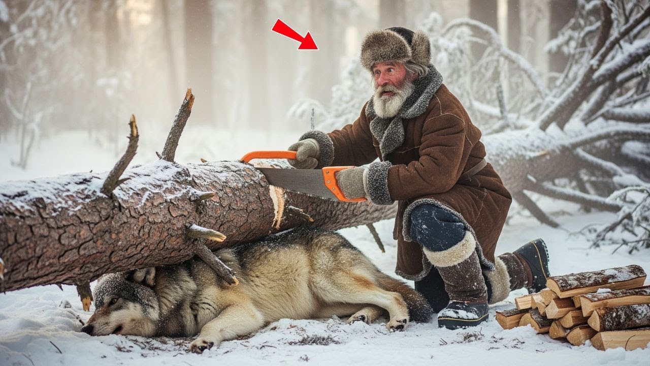 Русский старик спас волка из-под упавшего дерева — и Бог напомнил ему, что добро не умирает