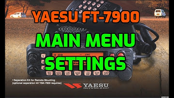 YAESU FT-7900 SETTINGS MENU ITEMS