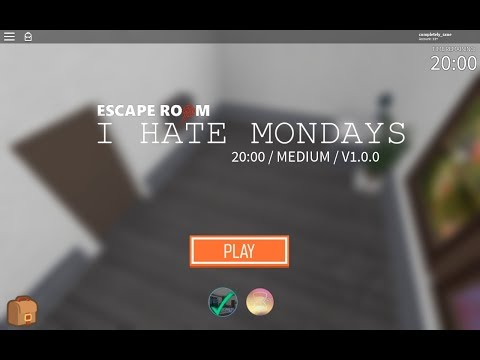 I Hate Mondays Roblox Escape Room Walkthrough Ft Completely Sxne Youtube - escape room in roblox i hate mondays