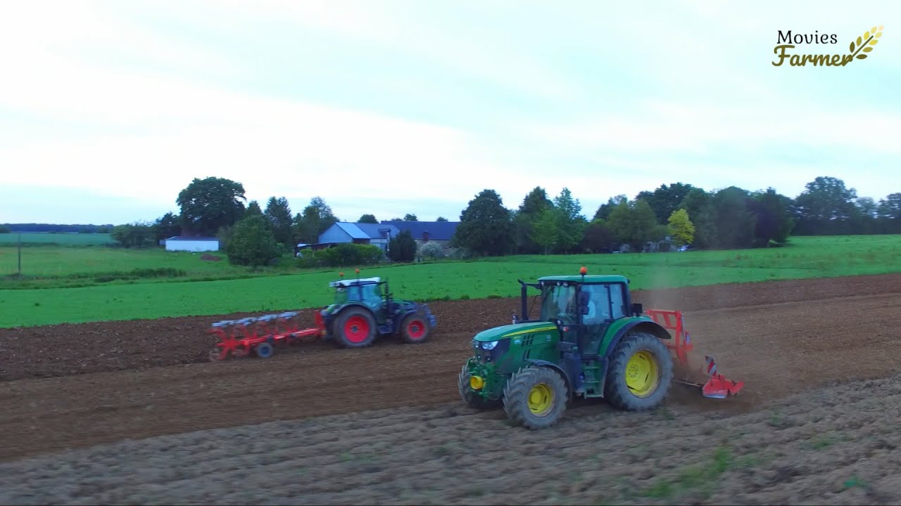 FENDT 210 & JOHN DEERE 6110M à la préparation des terres à maïs 2020 ! 🌽