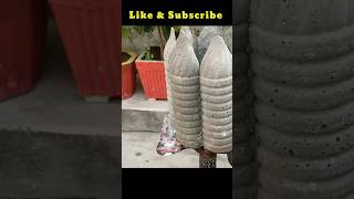 Creative Idea with Bottle #cementing #cement  #art #trending #viral #diy #shorts #Creative #short