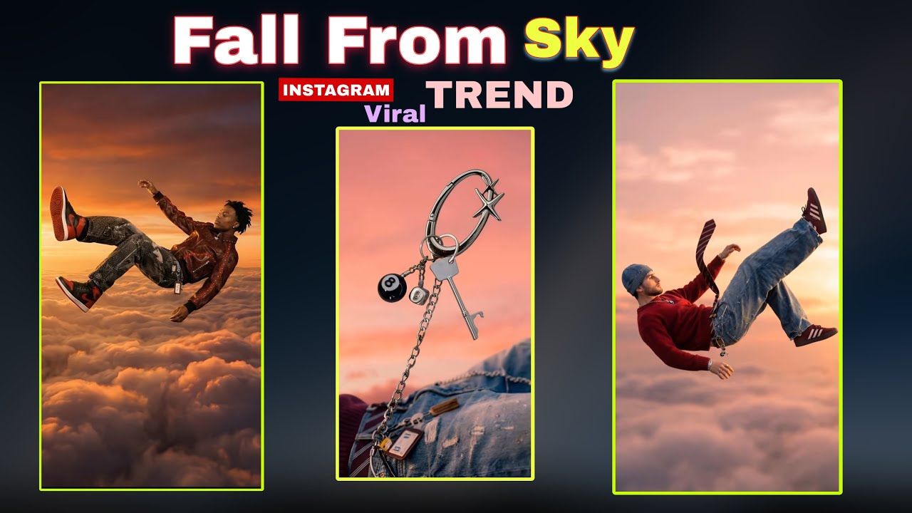 Man Fall From Sky Viral Instagram trending Video | kaise Banaye 