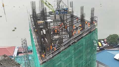 Chronological Order of Activities in High Rise Bldg.Construction: Scaffolding&Formworks Installation