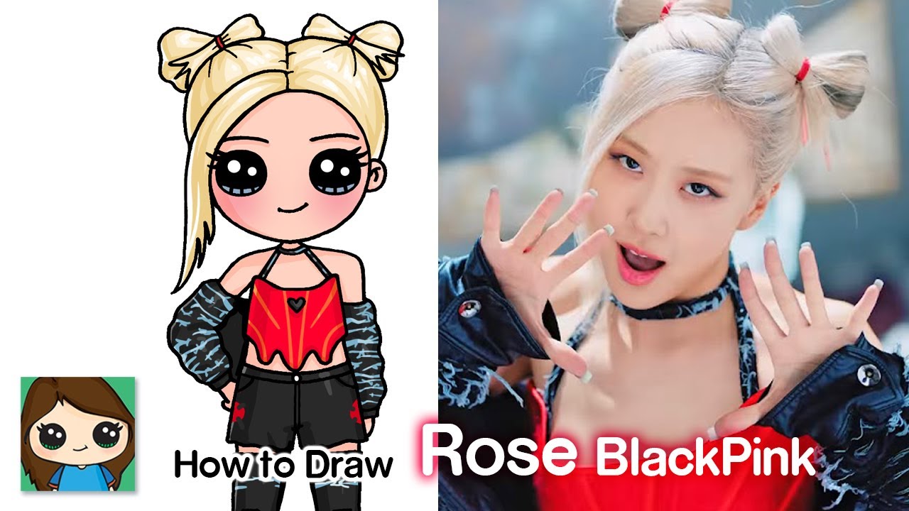 How to Draw Rose BlackPink | Pink Venom - YouTube