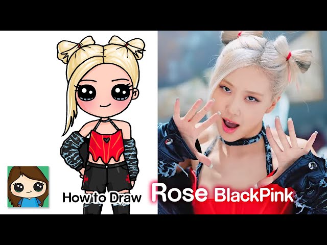 How to Draw Rose BlackPink | Pink Venom - YouTube