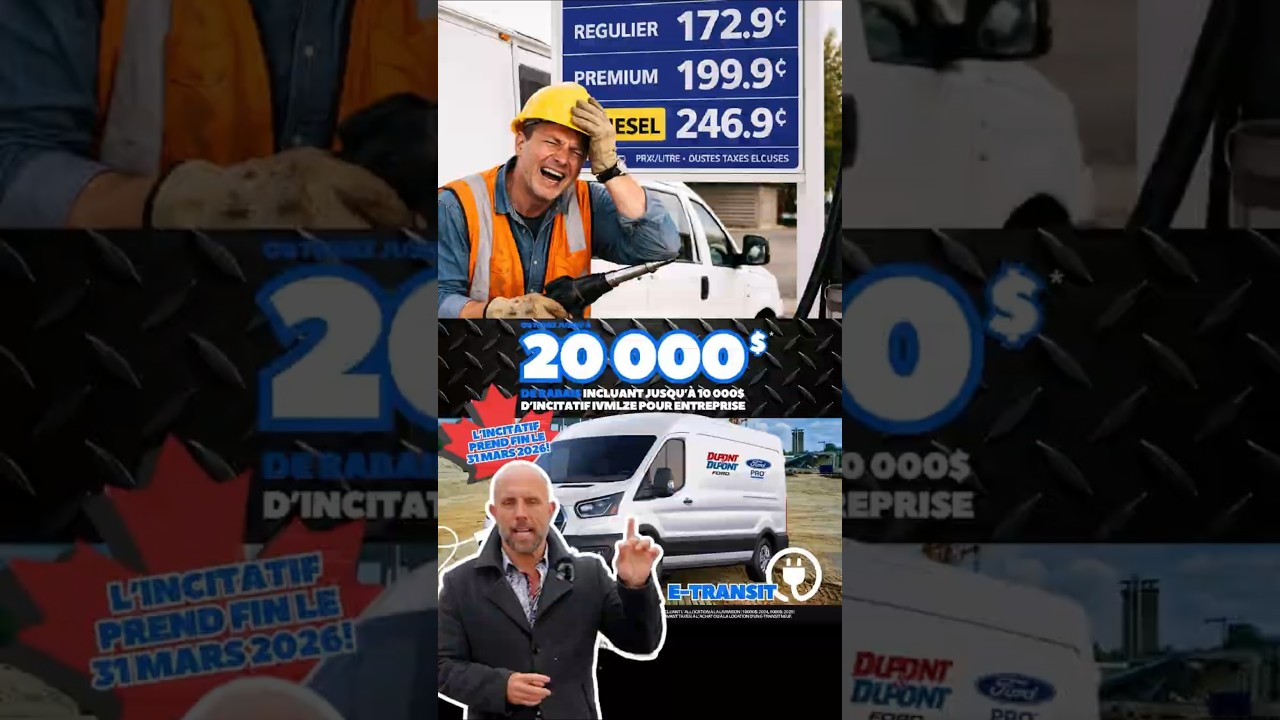 Ford E-Transit Liquidation à Gatineau - Jusquà 20000$ Rabais & Incitatif (prend fin le 31 mars 2026)