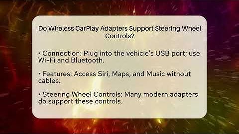 Do Wireless CarPlay Adapters Support Steering Wheel Controls? - Talking Tech Trends