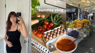 farmers market, health updates, + roasted tomato soup | vlog