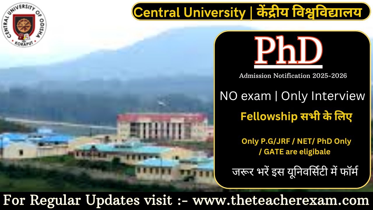 Central University New Phd admission notifcation 2025 |PhD Direct ...