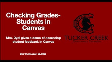 Checking Feedback and Grades in Canvas