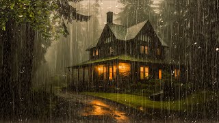 FASTEST Sleep with Heavy Rain on Roof - Night Thunderstorm for Insomnia, Study, Relax, Meditation