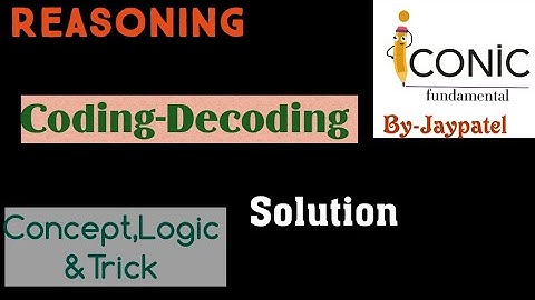 Coding-Decoding Question Solution learning #reasoning #learnreasoningwithjaypatel