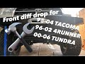 3rd Gen 4Runner 96-02, Tacoma 96-02 ,Tundra 00-06. Front diff drop install Trail-Gear!