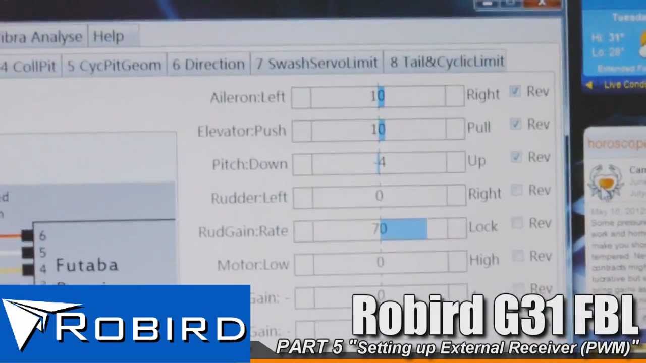 Robird G31 FBL Setting up External receiver
