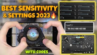 NEW?BEST SENSITIVITY & SETTINGS 2023?| 4 Finger Claw Gyroscope | PUBG MOBILE