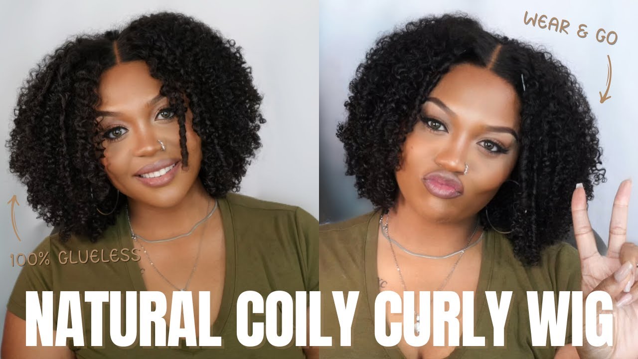 Gorgeous Natural Coily Curl Glueless 5x5 Closure HD Transparent Lace W –  Luvme Hair