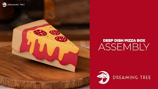 SVG File - Deep Dish Pizza Box - Assembly Tutorial (Cricut, Silhouette CAMEO, ScanNCut)