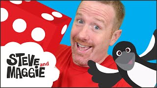 Funny Huge Dice Game with Steve and Maggie | English for Kids | Wow English TV