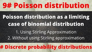 Poisson distribution as a limiting case of binomial distribution under three conditions