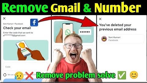 How to Remove Gmail from Facebook |Check your email problem | Email remove problem Solution 2025