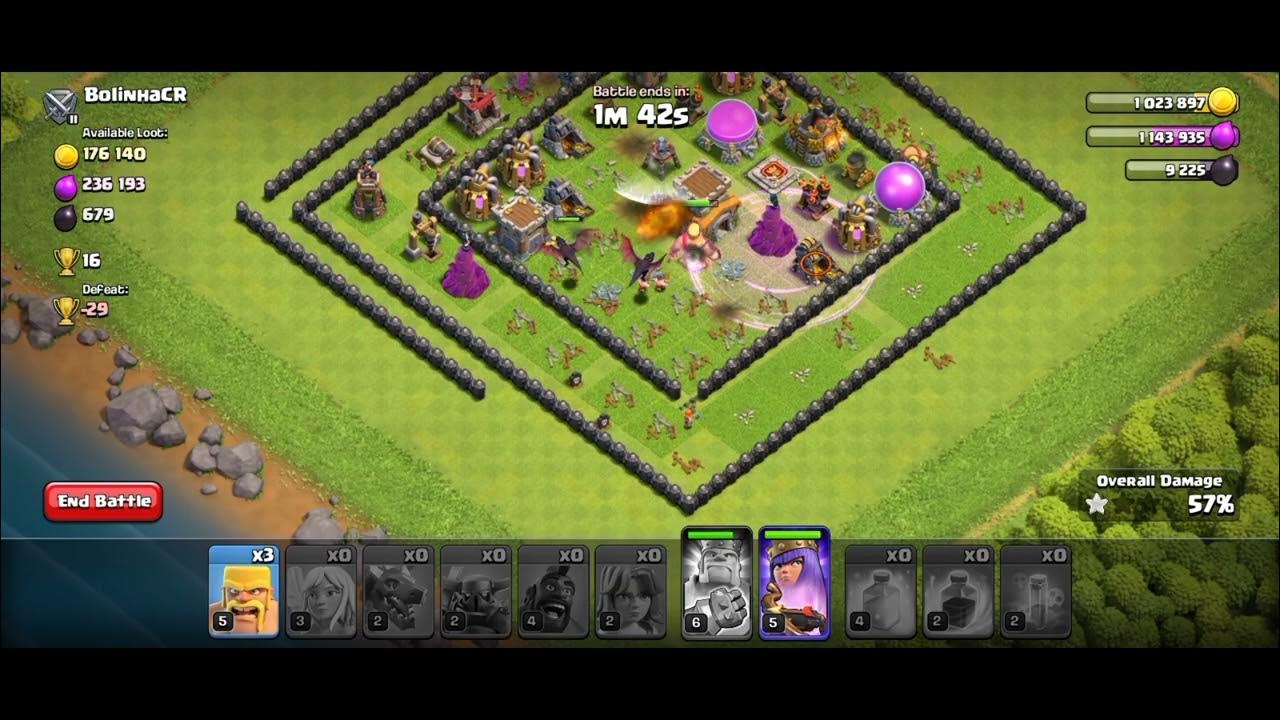 Best Army for th9 base clash of clans gameplay YouTube