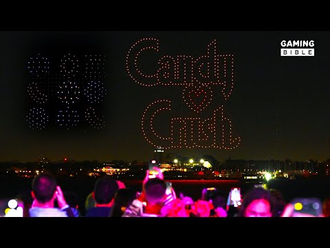 500 Drones Play Candy Crush Above New York City