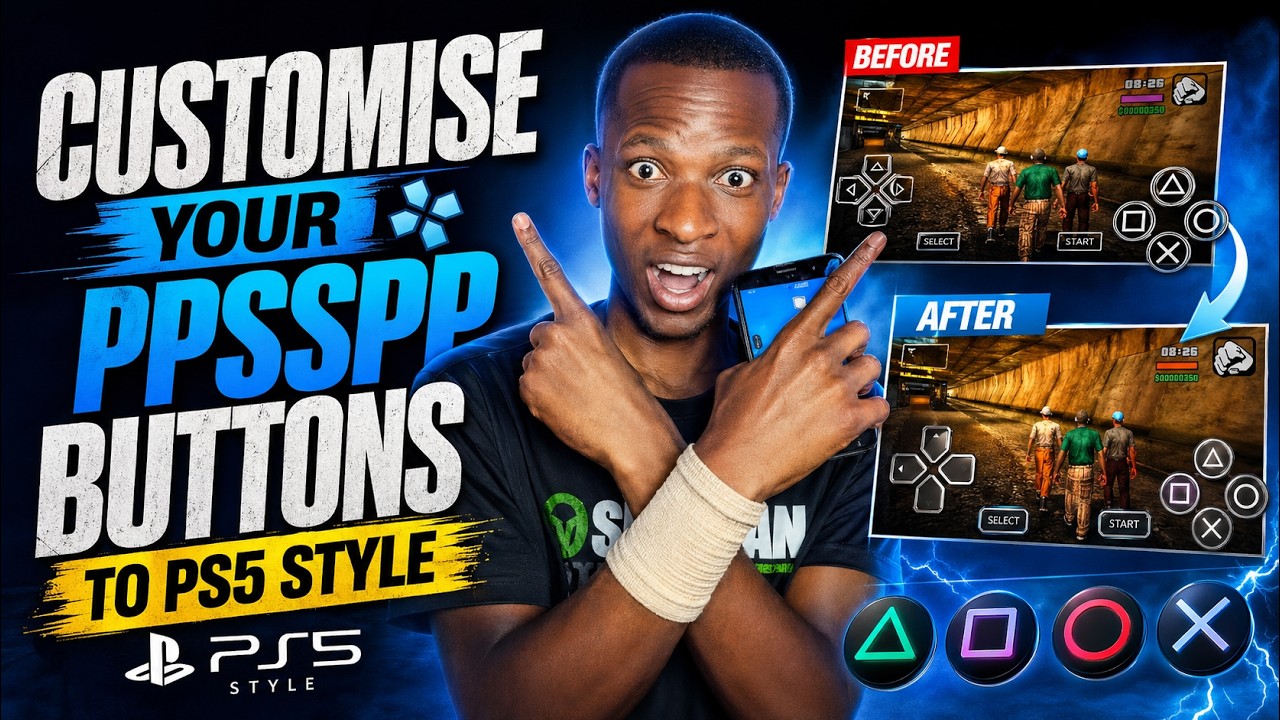 Customise Your PPSSPP Buttons To PS5 style - YouTube