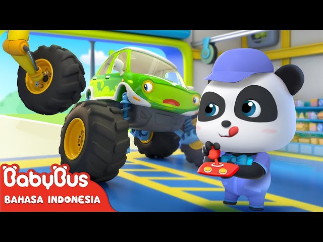 Mobil Monster Terluka Saat Berbalapan | Lagu Mobil Anak | Lagu Anak-anak | BabyBus Bahasa Indonesia class=