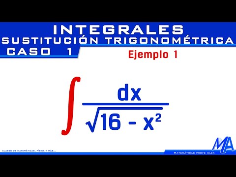 Integrales por sustitución trigonométrica | Caso 1 Ejemplo 1