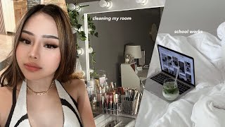 VLOG: cleaning my room apartment, doing school works, hangout with boyfie’s fam &amp; etc.