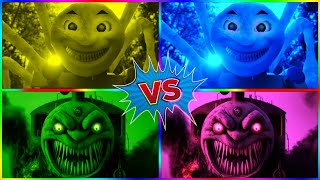 CHOO CHOO CHARLES  VS CURSED THOMOS EXE 4 COLORS 4 MUSIC🎧