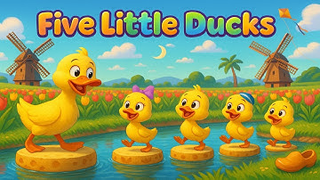 Five Little Ducks | Great Colorful 3D Animation | Kids Favorite Rhyme