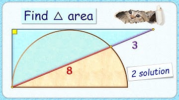 Semicircle & right triangle. Find △ area. #maths #geometry #cds #cat #sat #iit #cbse #ssc #cgl 127