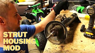 Cutting up my BMW Z3M Strut Housings To Accept Koni Inserts