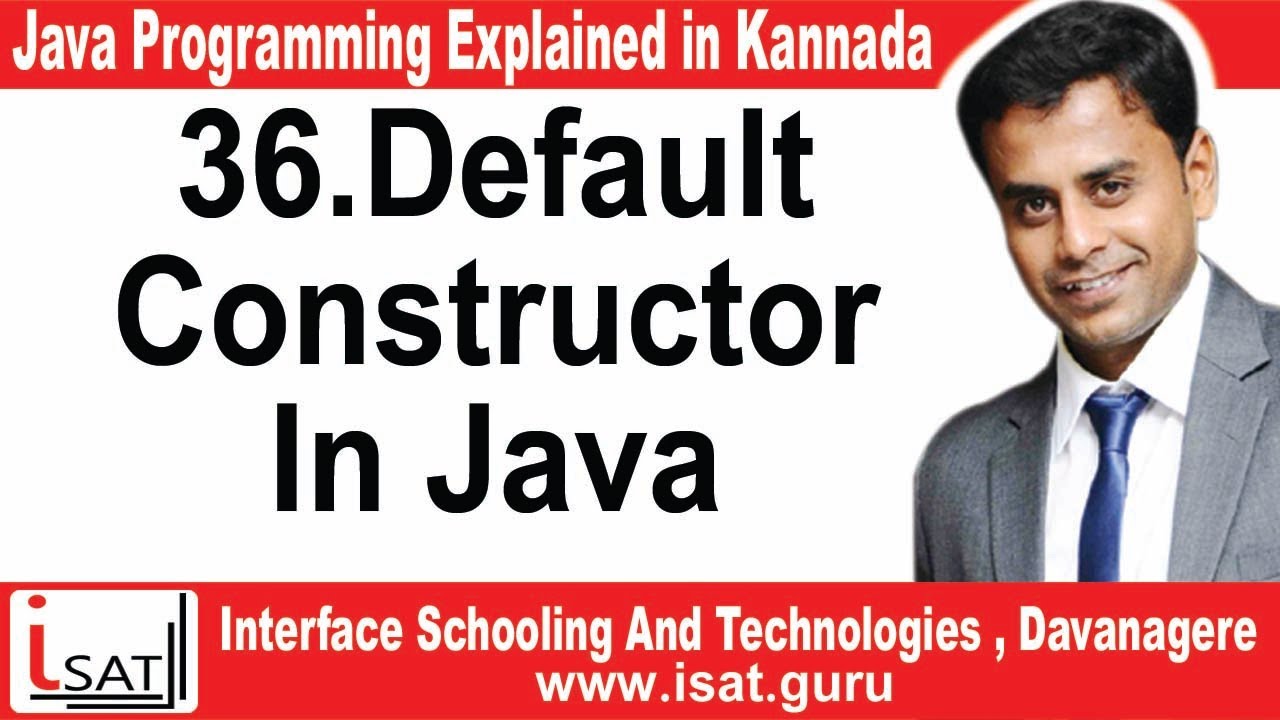 Default Constructor In Java - YouTube