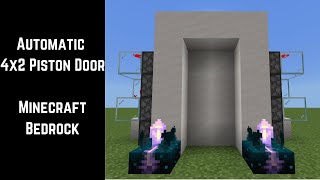 How To Build A Automatic 4x2 Piston Door! Minecraft Bedrock!