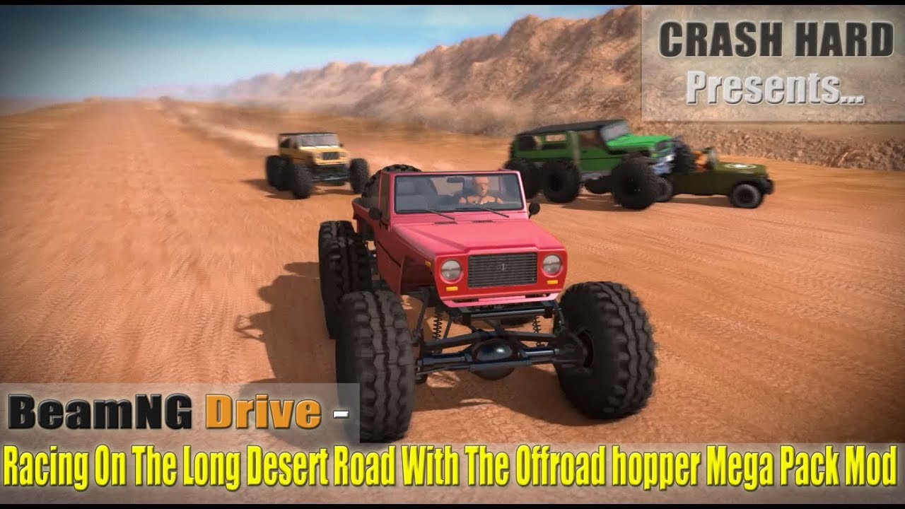 BeamNG Drive Racing On The Long Desert Road With The Offroad hopper