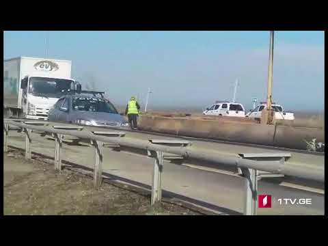 გორთან, ავტობანზე, სადაც ბენზინმზიდი დაიწვა, სატრანსპორტო მოძრაობა აღდგენილია