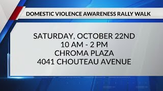 Walk against domestic violence in honor of survivors