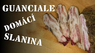 GUANCIALE - Domácí slanina - sušený vepřový lalok  | Domácí sušené maso | Chatař v kuchyni