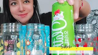 MINUM MINUMAN SEGAR AMPE KEMBUNG O-LATTE RASA PEAR + APPLE MILKY ＆ FRUITY + YAKULT ASMR DRINK ICE