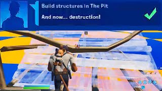 Build structures in The Pit - Fortnite