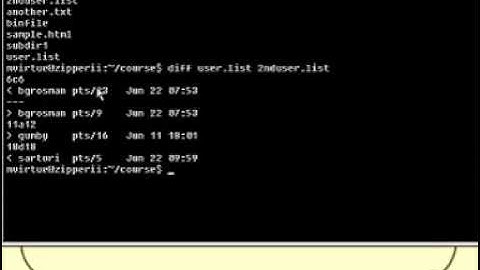 Linux and Unix Basics : Comparing Files
