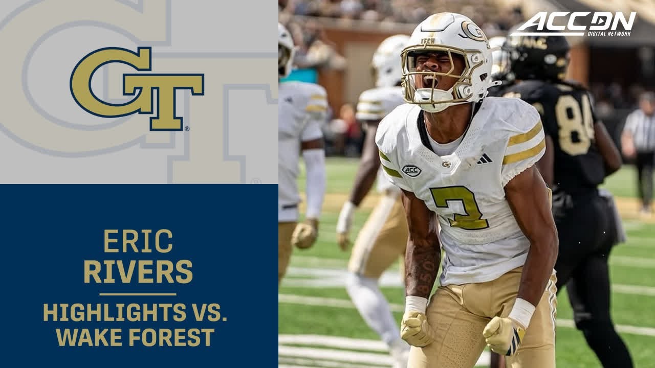 Georgia Tech WR Eric Rivers Highlights vs. Wake Forest - YouTube